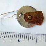 Earrings - Trimetal Sterling Copper Brass Cold..