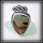 Ring - Sterling And Owyhee Jasper Size 11