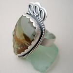 Ring - Sterling And Owyhee Jasper Size 11