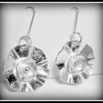 Earrings - Hand Forged Sterling Flowers