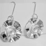 Earrings - Hand Forged Sterling Flowers